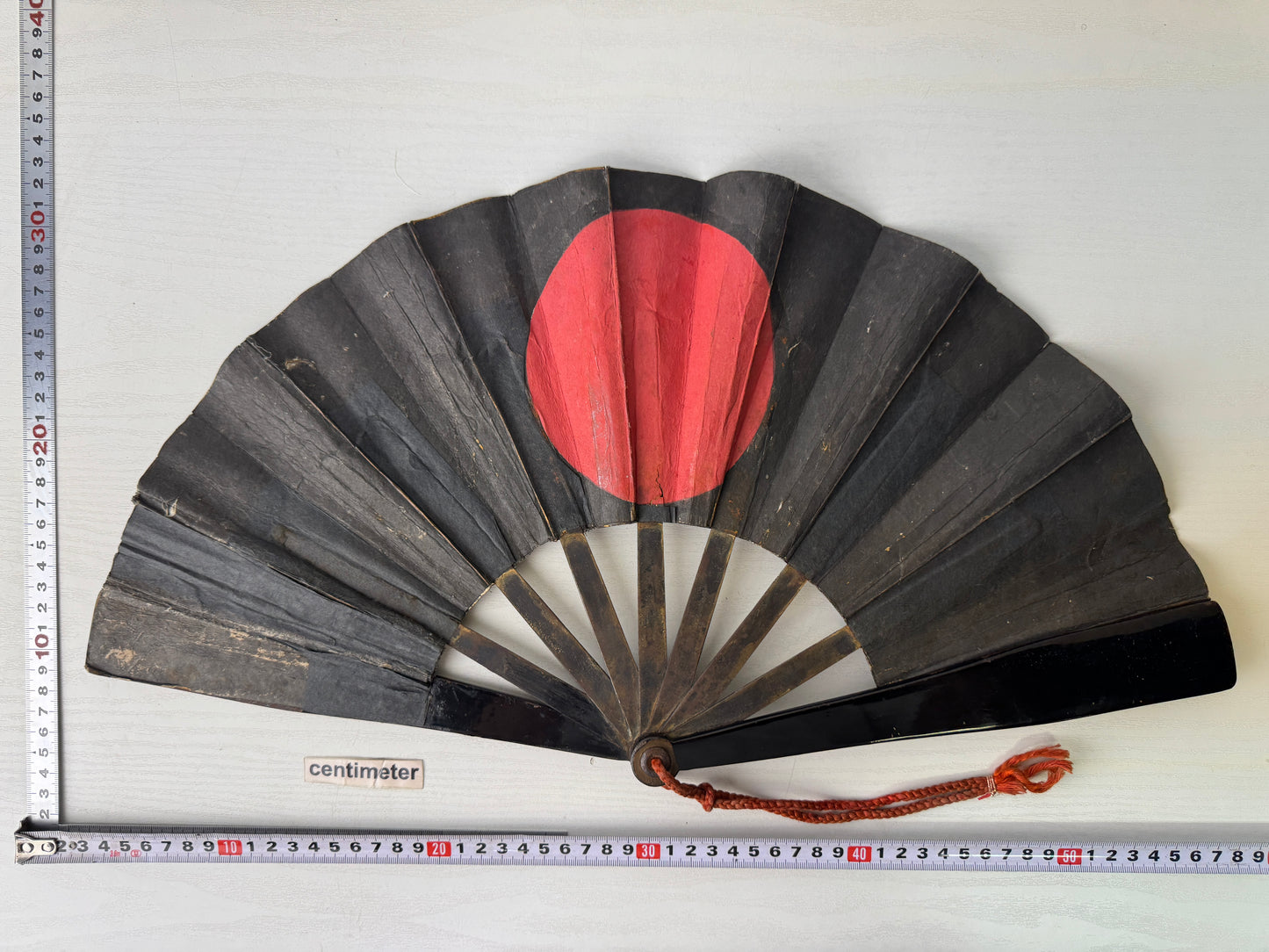 Y9324 GUNBAI Iron military fan Hinomaru weapon Japan antique samurai busho bushi