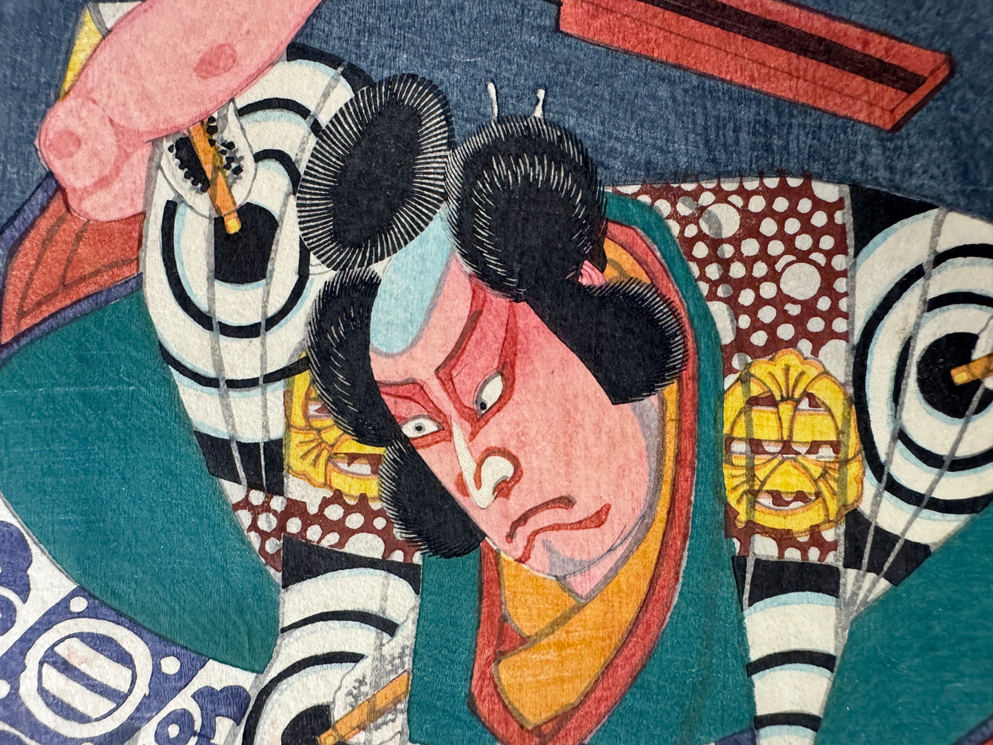 Y9327 WOODBLOCK PRINT Toyokuni Ghost diptych mouse Japan Ukiyoe antique art