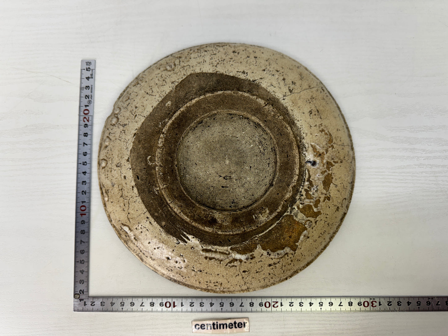Y9331 DISH Seto-ware Koseto Umanome plate folk art Japan antique tableware