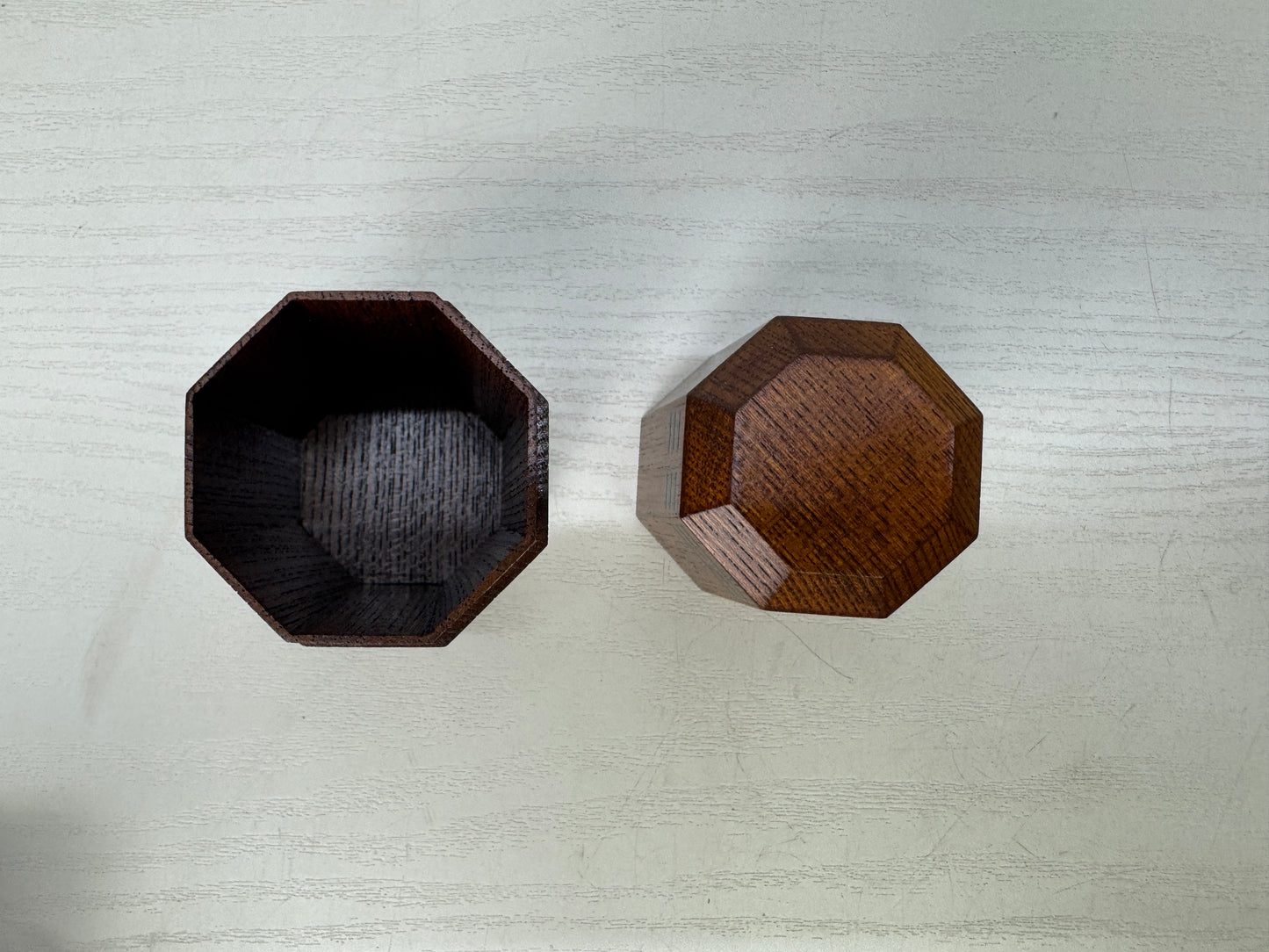 Y9339 BOX octagonal tobacco case signed box Japan antique tea ceremony container
