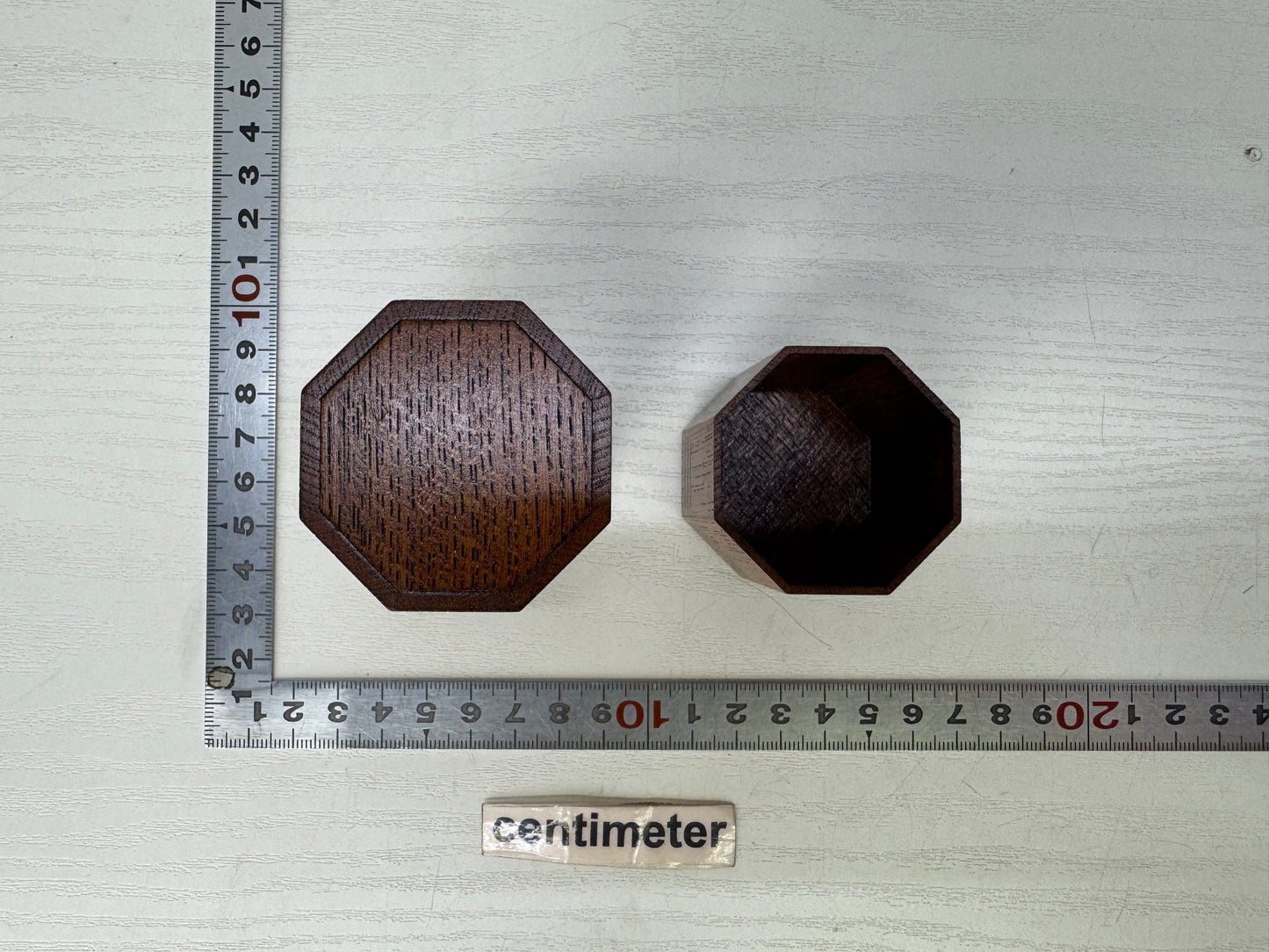 Y9339 BOX octagonal tobacco case signed box Japan antique tea ceremony container