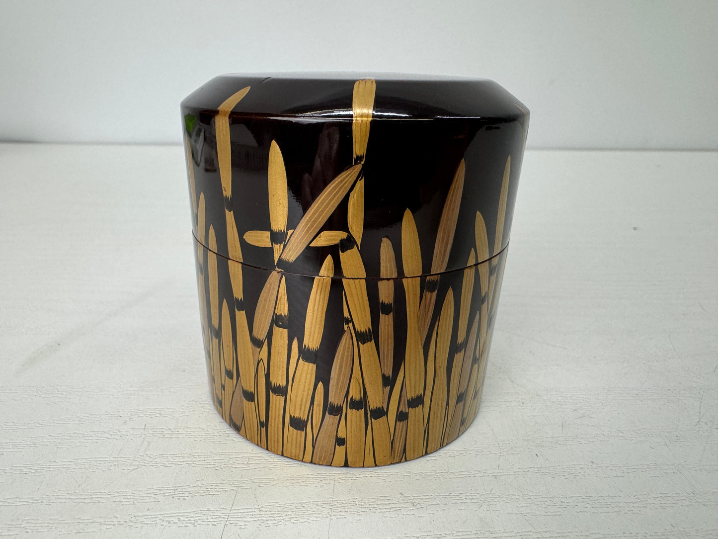 Y9340 NATUME Makie Tea caddy Horsetail Japan Tea Ceremony utensil antique case