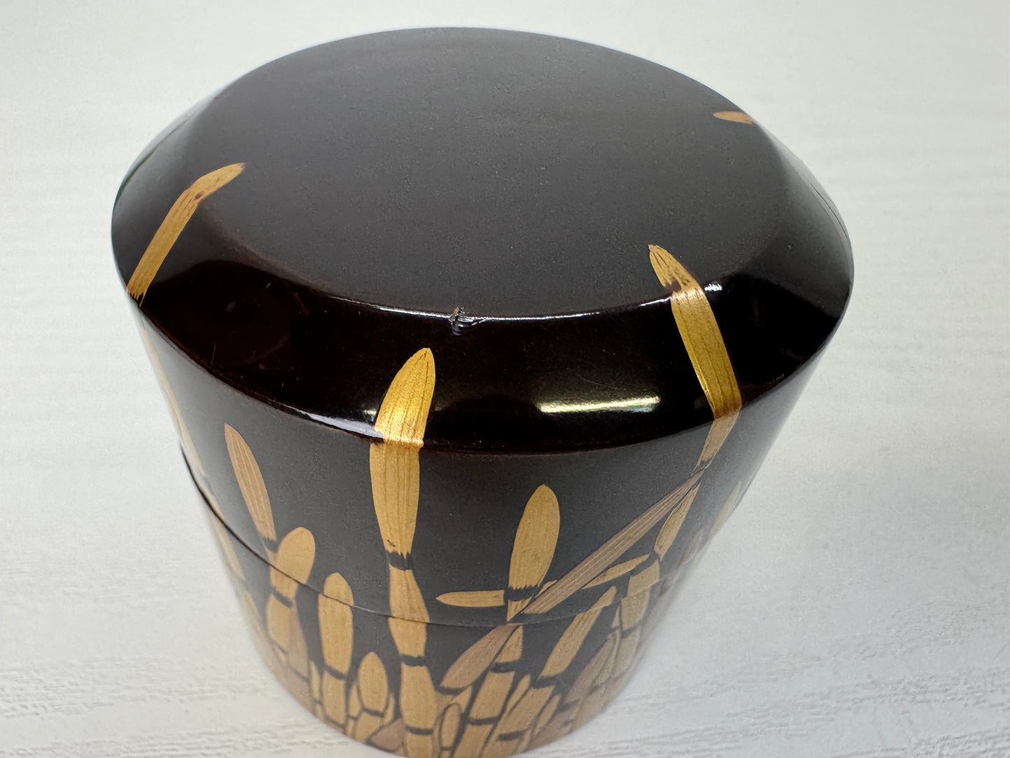 Y9340 NATUME Makie Tea caddy Horsetail Japan Tea Ceremony utensil antique case
