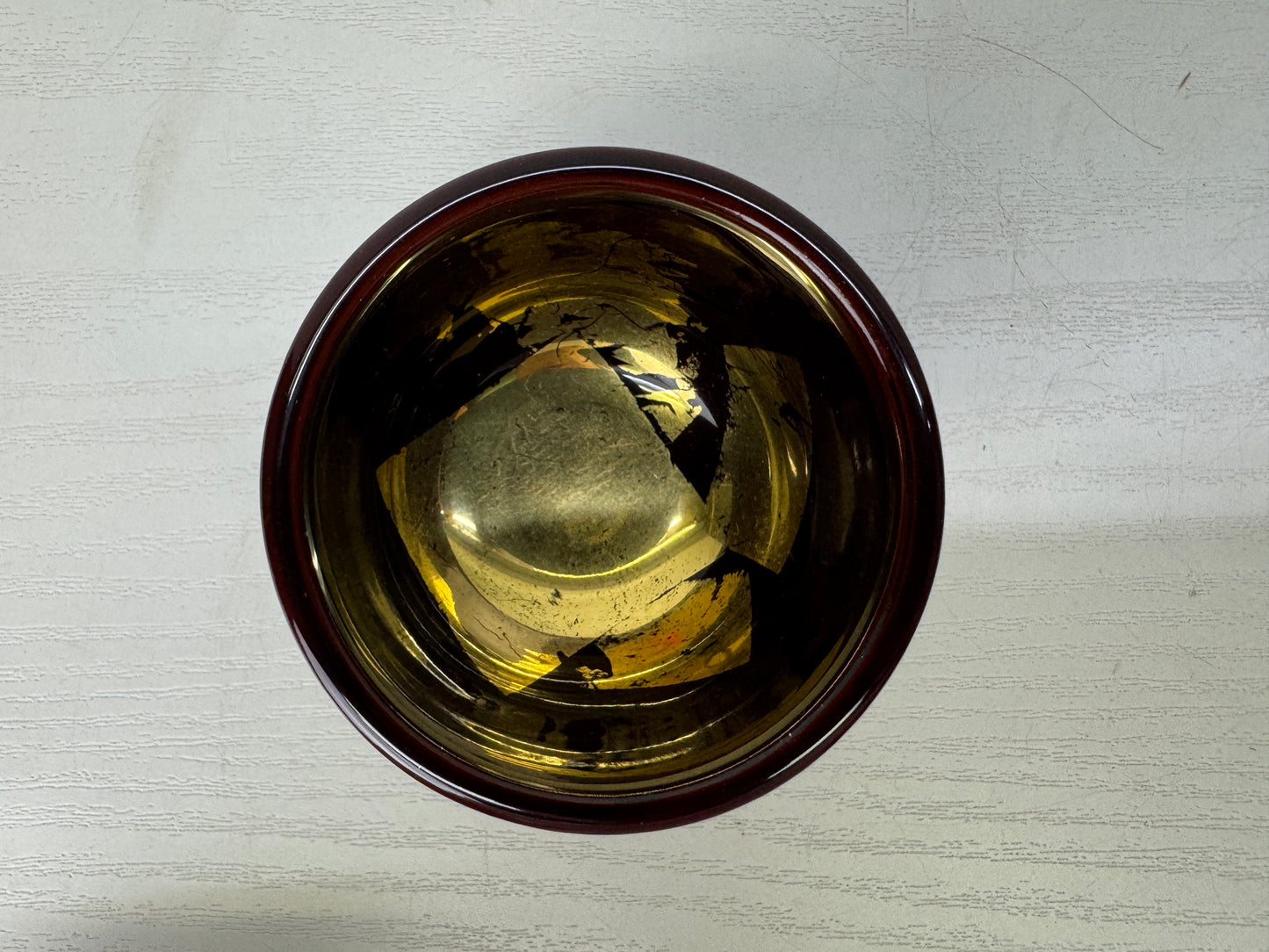 Y9344 CHAWAN Wajima lacquer Makie Sake cup signed box Japan antique tableware
