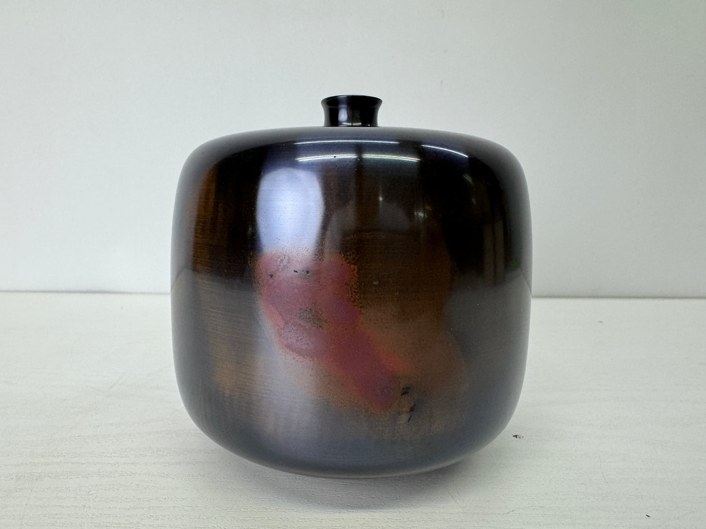 Y9347 FLOWER VASE Murashido signed box Japan ikebana floral arrangement interior
