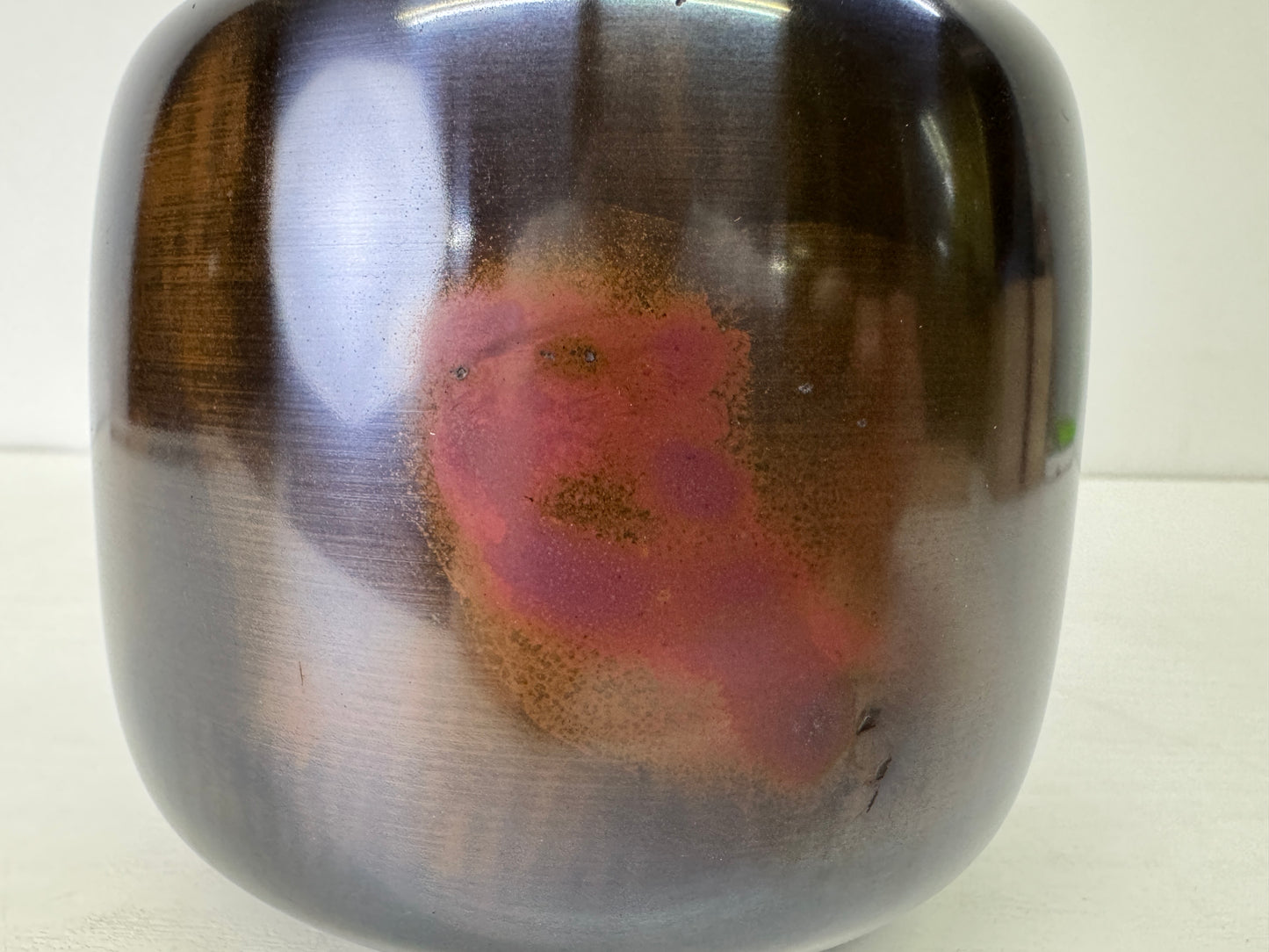 Y9347 FLOWER VASE Murashido signed box Japan ikebana floral arrangement interior