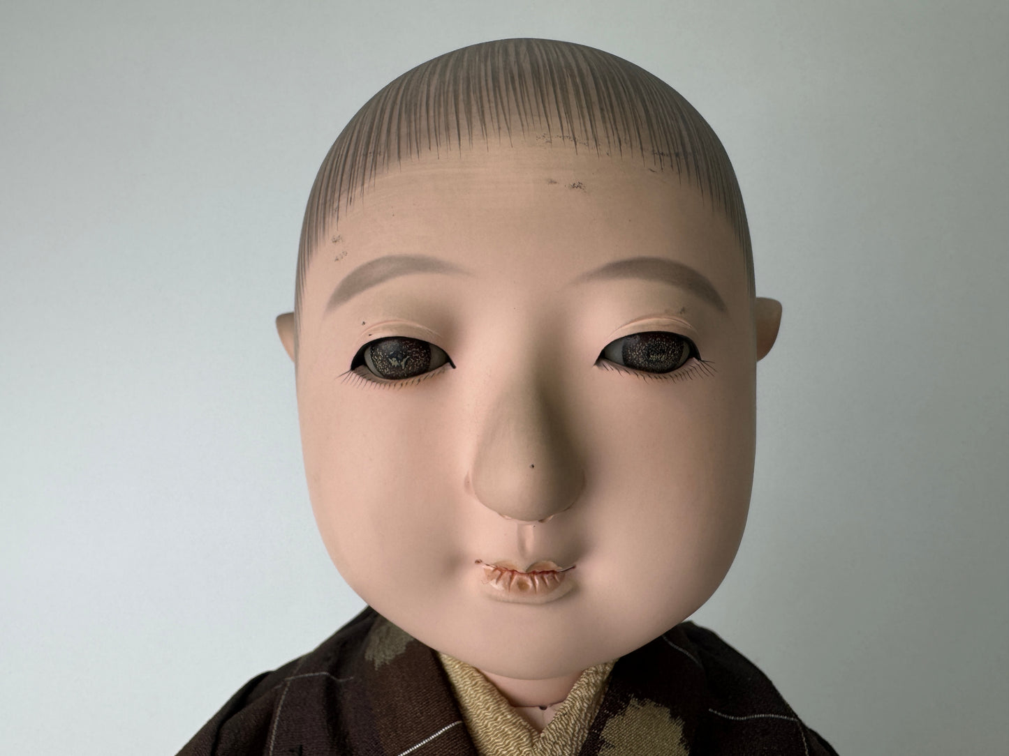Y9352 NINGYO Japanese Ichimatsu doll boy kimono hakama Japan antique figure