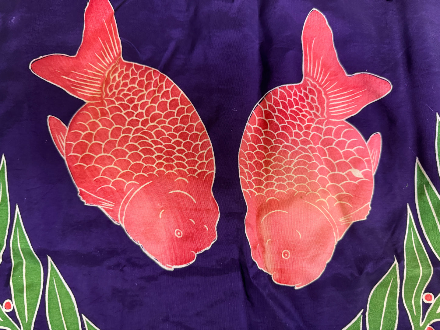 Y9353 FLAG Goldfish tournament Championship Showa retro Japan antique banner