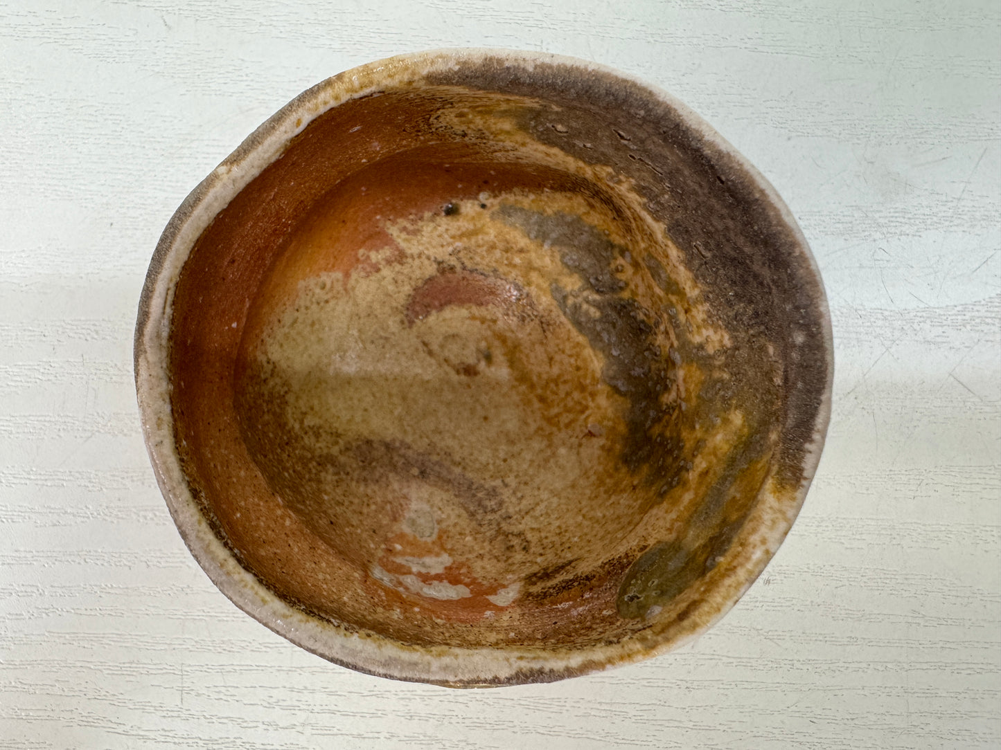 Y9365 CHAWAN Iga-ware Sake cup signed box Japan antique tableware alcohol