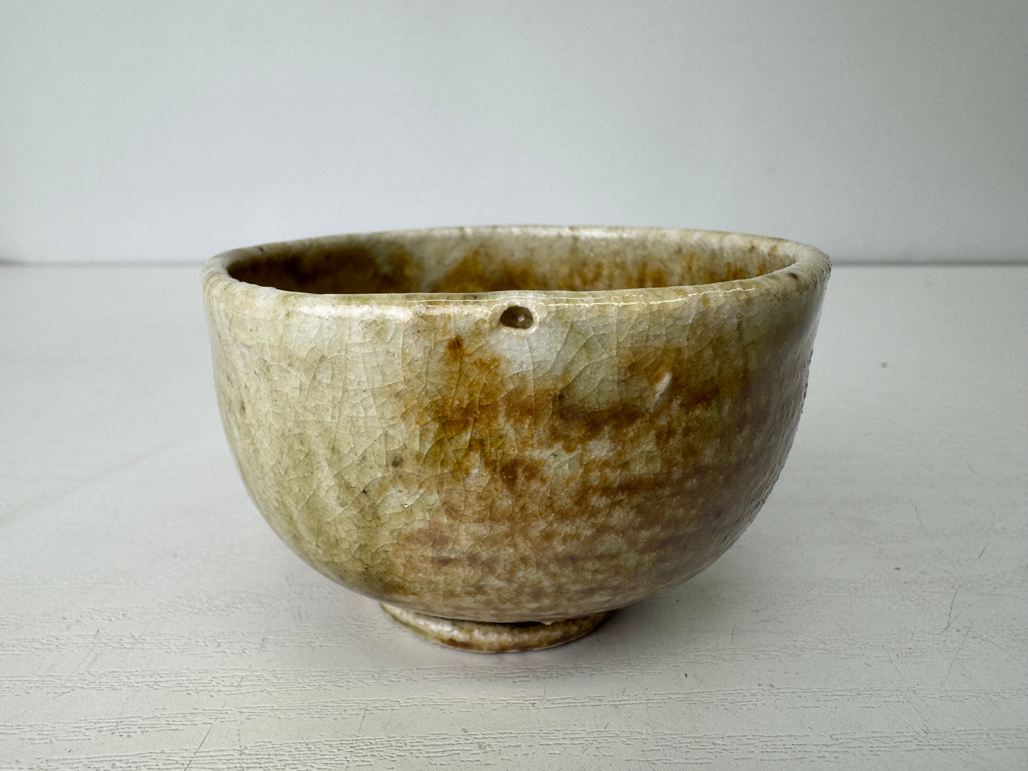 Y9367 CHAWAN Iga-ware Sake cup signed box Japan antique tableware alcohol