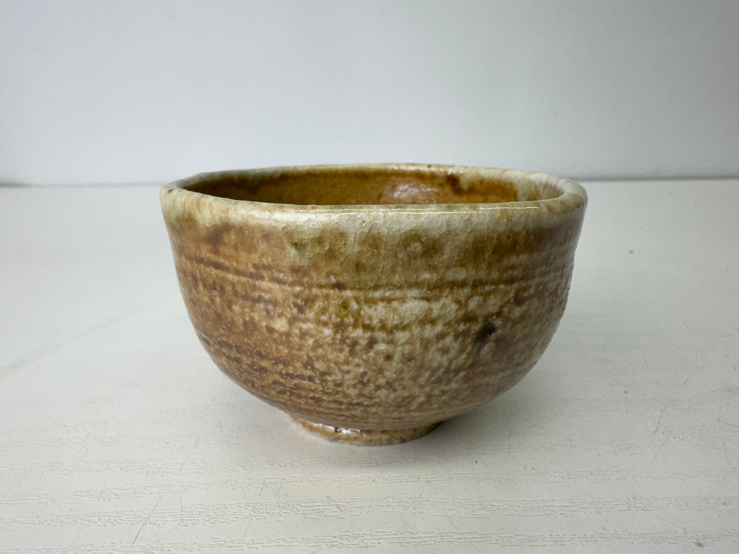 Y9367 CHAWAN Iga-ware Sake cup signed box Japan antique tableware alcohol