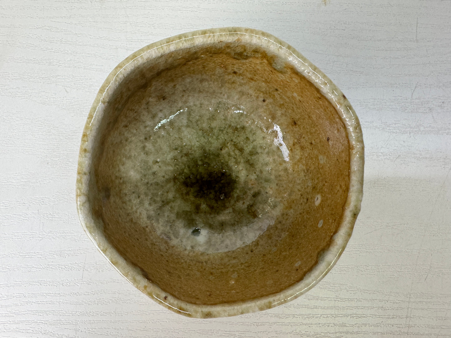Y9367 CHAWAN Iga-ware Sake cup signed box Japan antique tableware alcohol