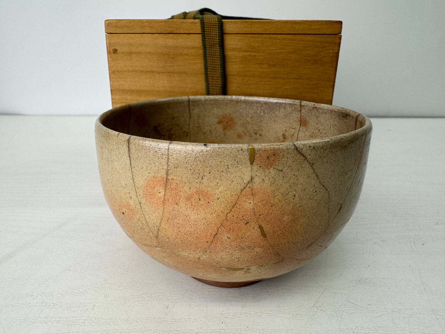 Y9368 CHAWAN Gohon bowl kintsugi box Joseon dynasty Korea antique tea ceremony