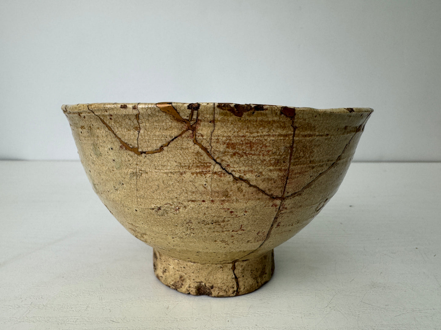Y9369 CHAWAN Goki bowl kintsugi note box Korean Korea antique tea ceremony