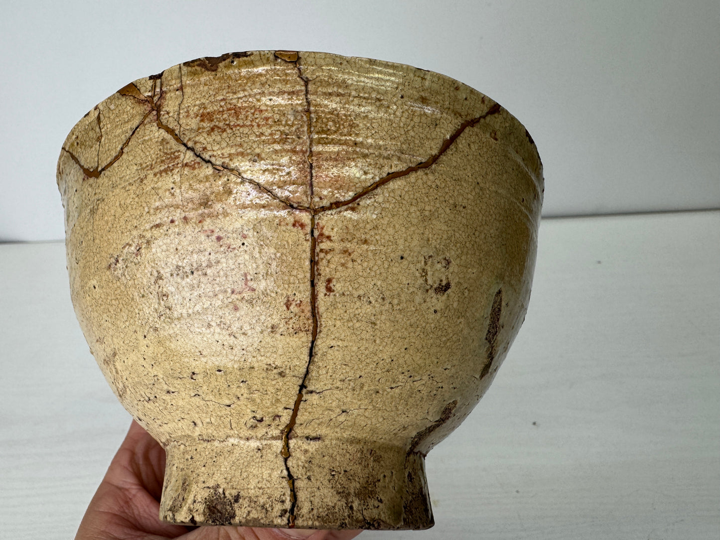 Y9369 CHAWAN Goki bowl kintsugi note box Korean Korea antique tea ceremony