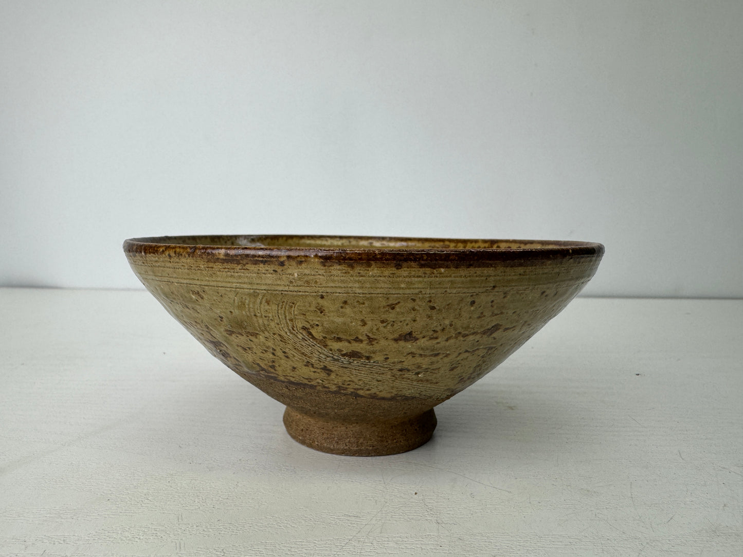 Y9370 CHAWAN Seto-ware bowl signed box Japan antique tea ceremony pottery cup