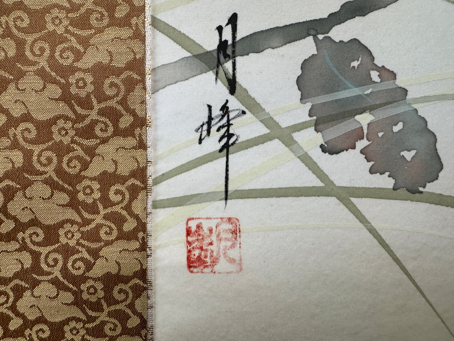 Y9371 KAKEJIKU Flower signed Japan antique hanging scroll interior decor art