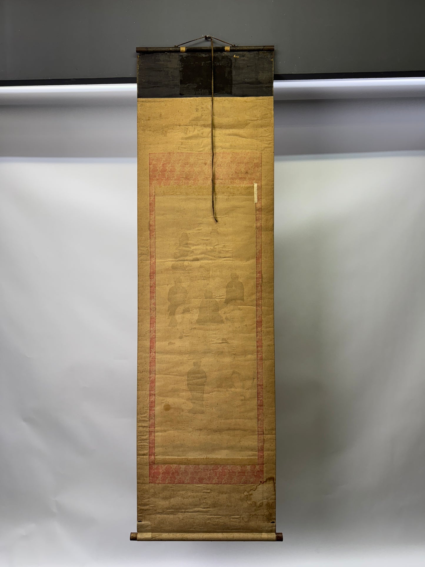Y9373 KAKEJIKU 13 Buddhas signed box Buddhist Japan antique hanging scroll art