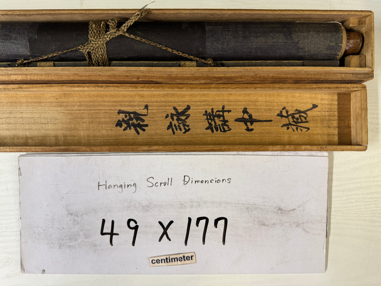 Y9373 KAKEJIKU 13 Buddhas signed box Buddhist Japan antique hanging scroll art