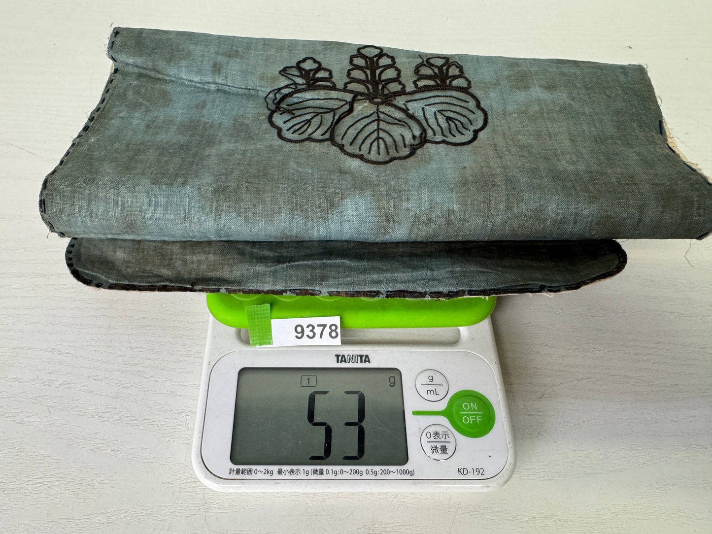 Y9378 YOROI Edo period Apron armor embroidery family crest Japan antique samurai