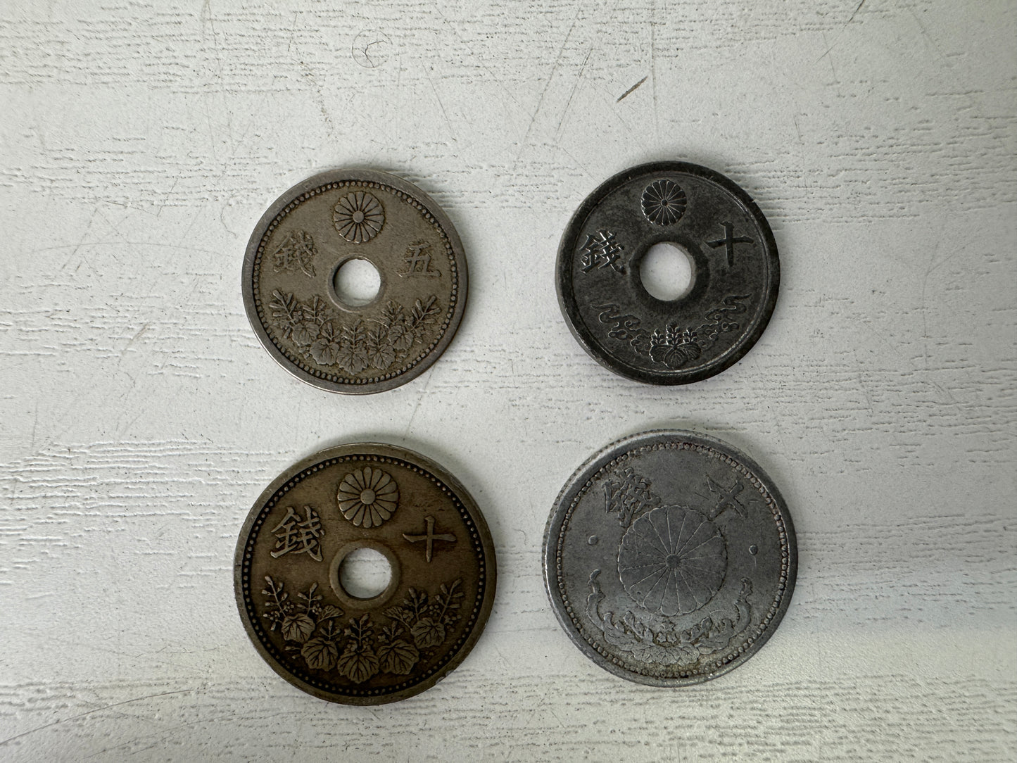 Y9386 CURRENCY Pre-war old Japanese coins set Japan antique vintage money
