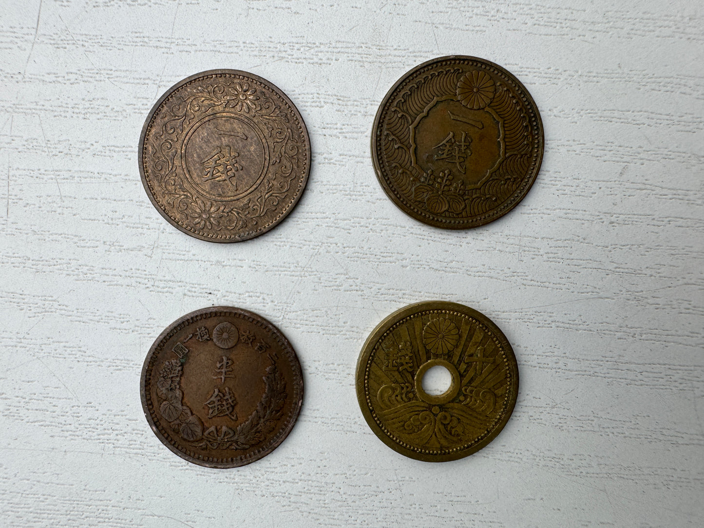 Y9386 CURRENCY Pre-war old Japanese coins set Japan antique vintage money