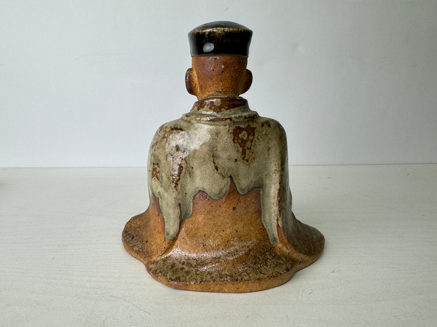 Y9392 OKIMONO Iga-ware Matsuo Basho figurine signed box Japan antique interior