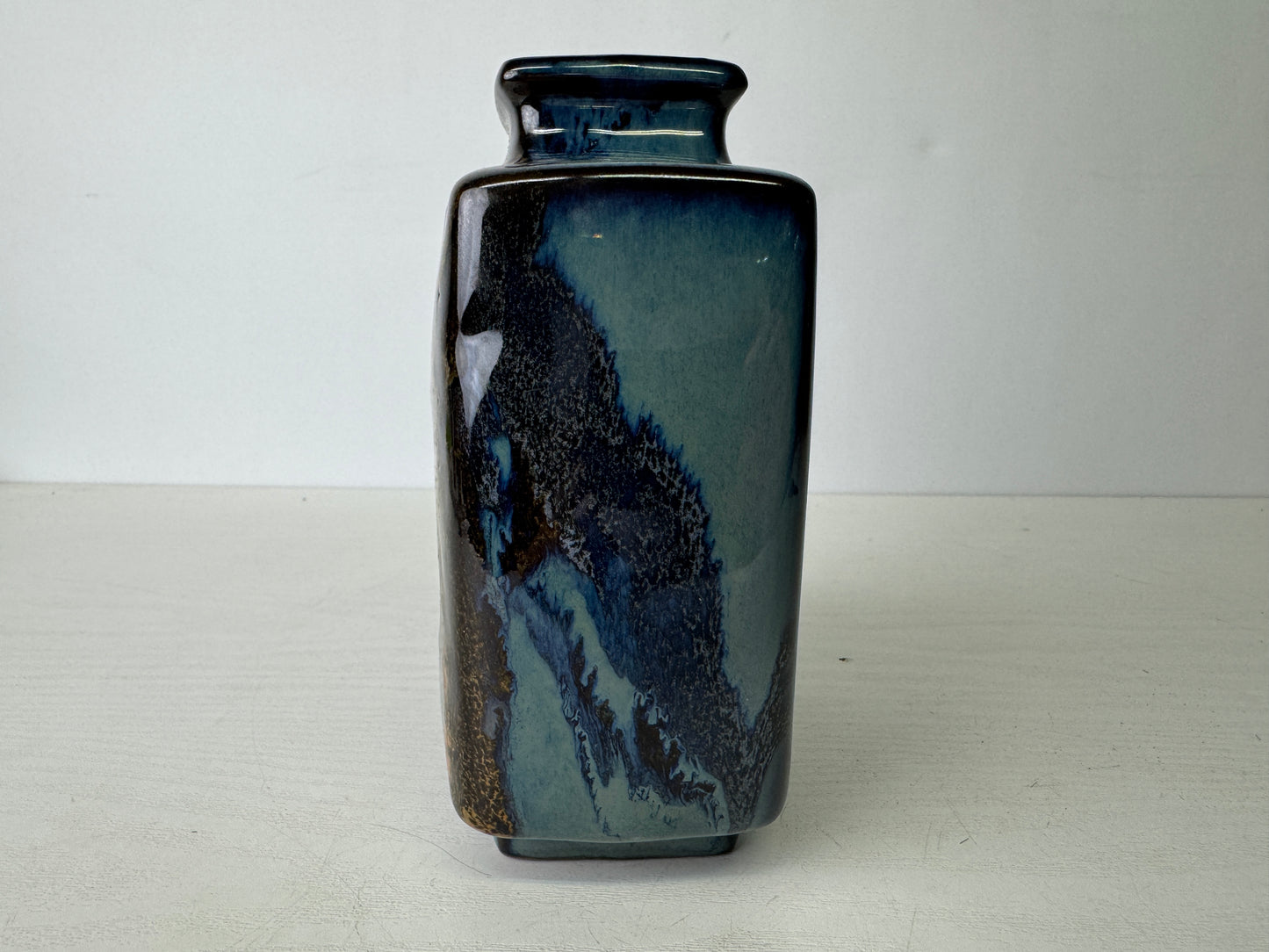 Y9393 FLOWER VASE Mihaya-ware Henko signed box Japan ikebana floral arrangement