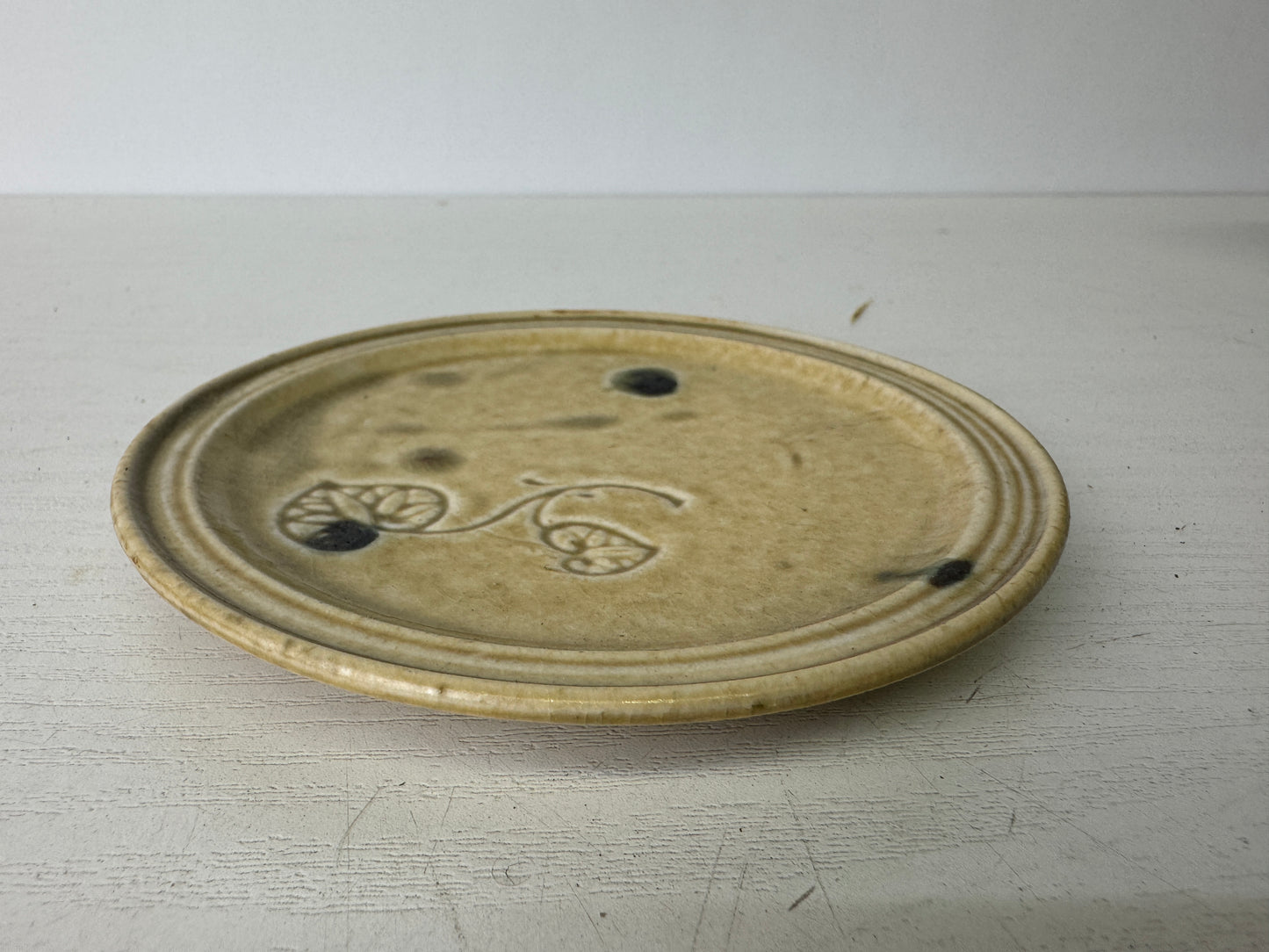 Y9398 DISH Kiseto-ware 10 Serving plates signed box Japan antique tableware