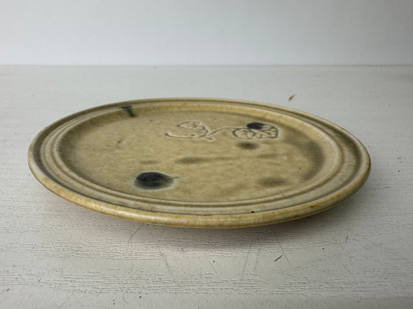 Y9398 DISH Kiseto-ware 10 Serving plates signed box Japan antique tableware