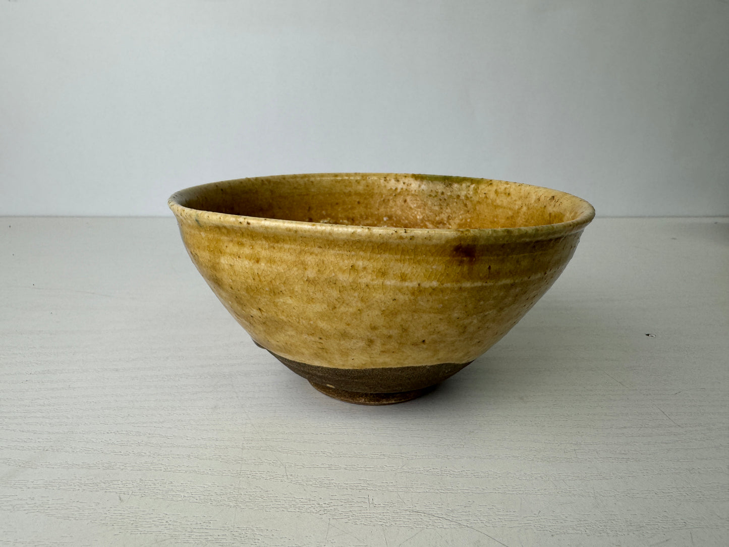 Y9400 CHAWAN Kiseto-ware bowl unsigned Japan antique tea ceremony pottery cup