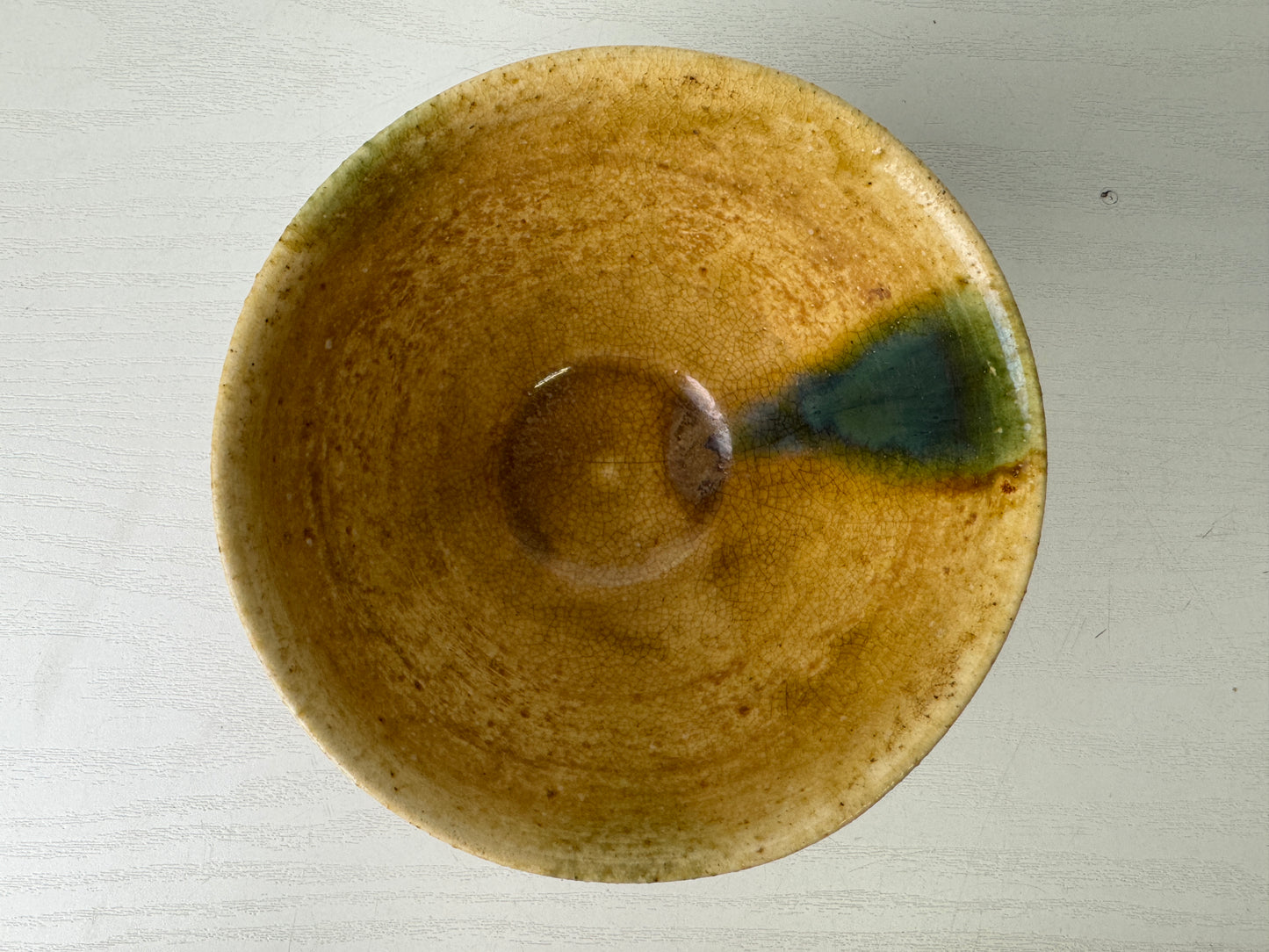 Y9400 CHAWAN Kiseto-ware bowl unsigned Japan antique tea ceremony pottery cup