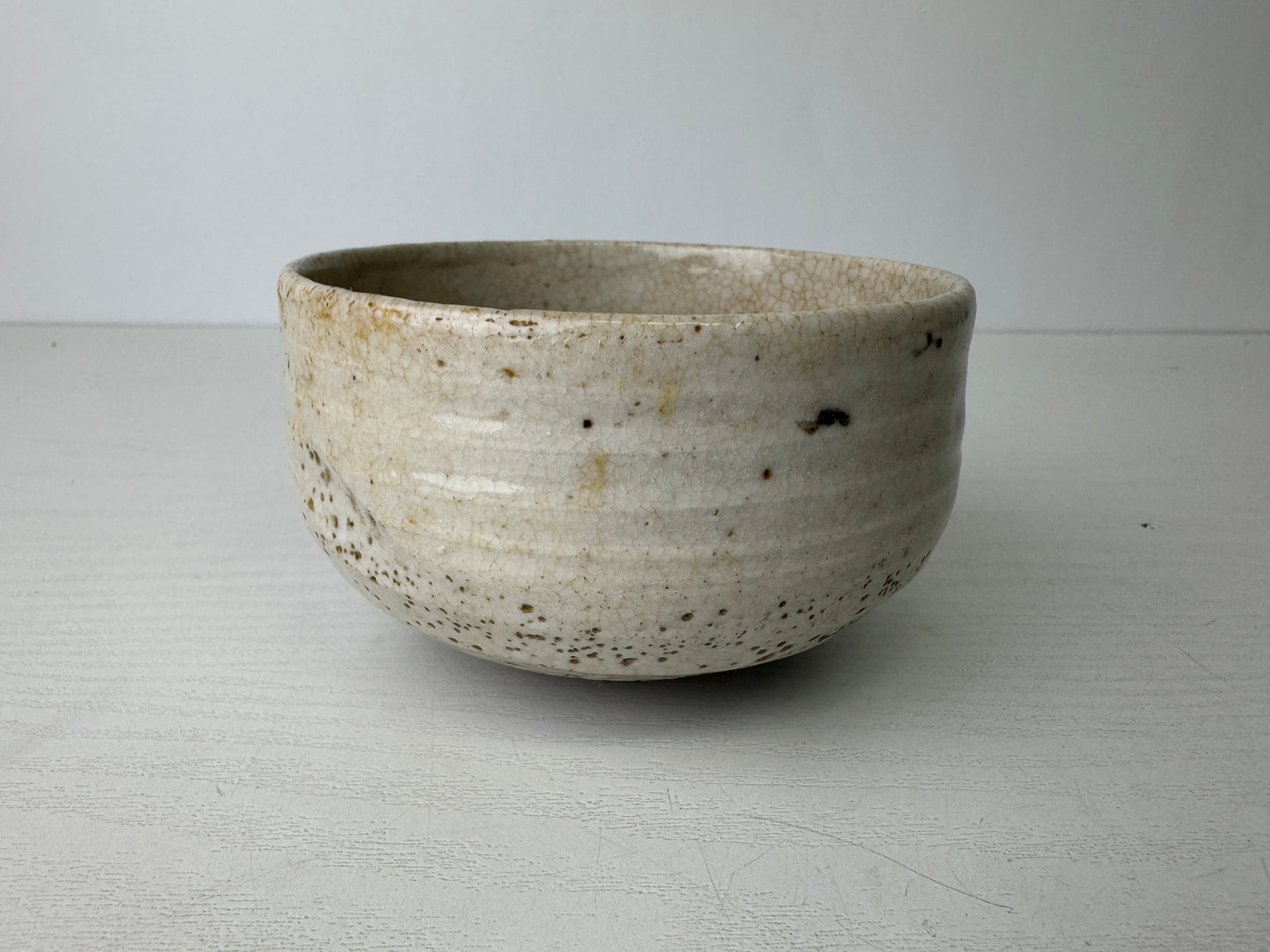 Y9401 CHAWAN Mino-ware bowl unsigned Japan antique tea ceremony pottery cup