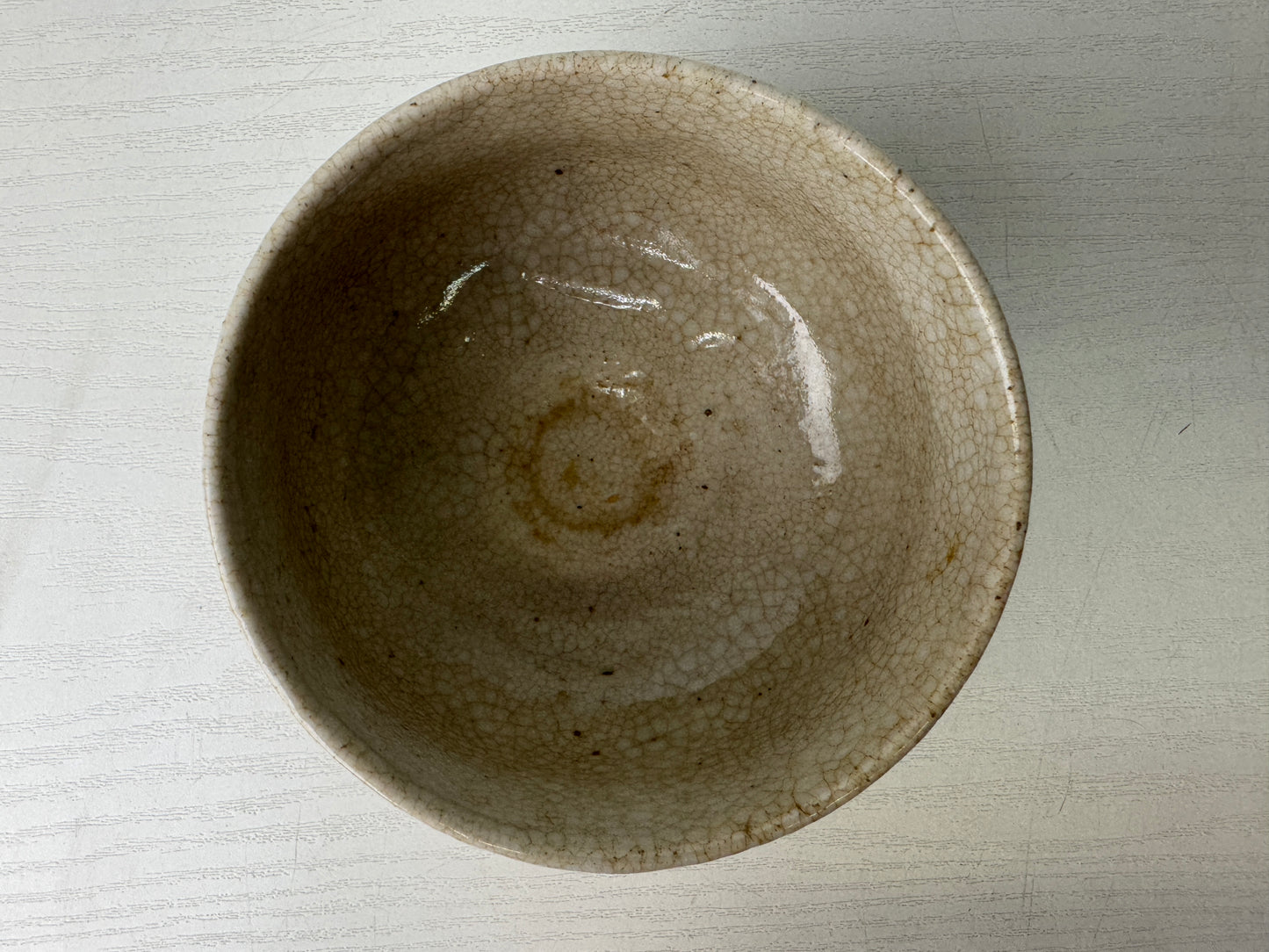 Y9401 CHAWAN Mino-ware bowl unsigned Japan antique tea ceremony pottery cup