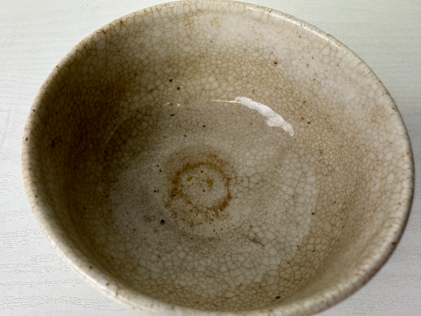 Y9401 CHAWAN Mino-ware bowl unsigned Japan antique tea ceremony pottery cup
