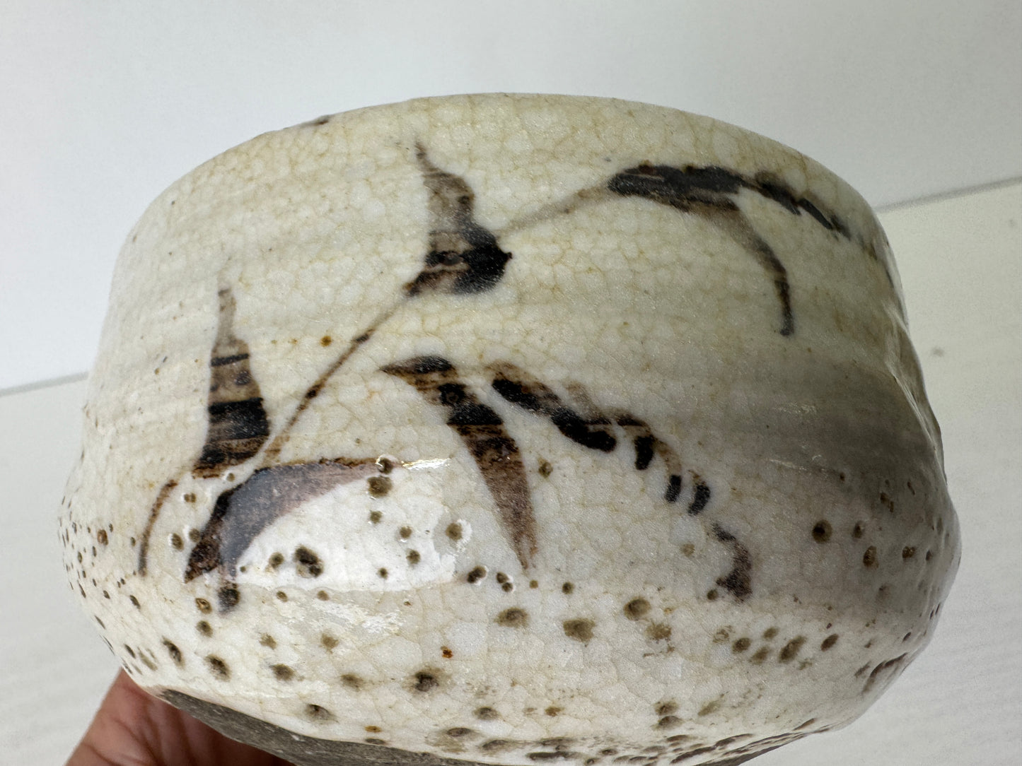 Y9401 CHAWAN Mino-ware bowl unsigned Japan antique tea ceremony pottery cup