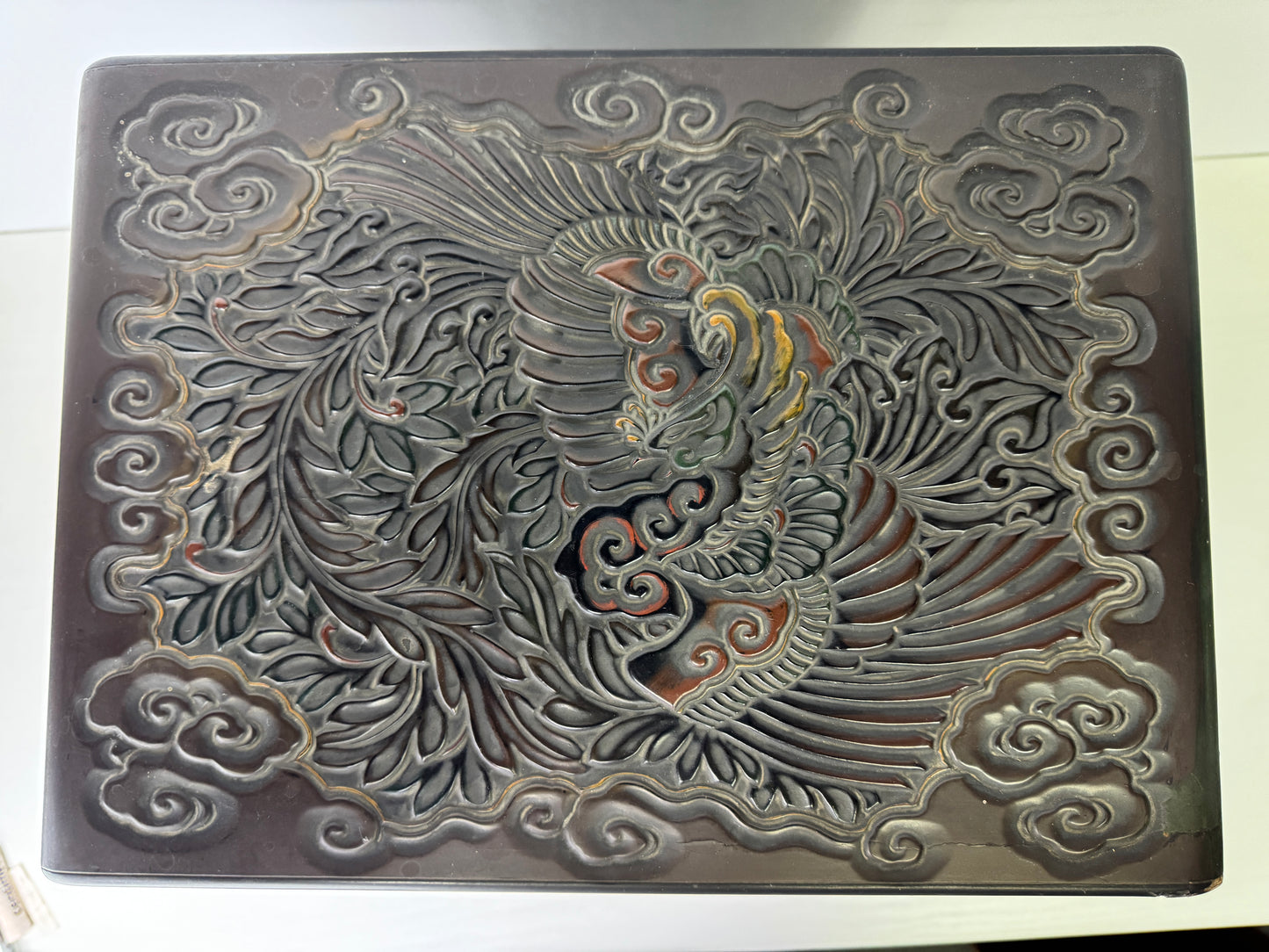 Y9406 TANSU Dragon carving small chest of drawers box Japan antique interior