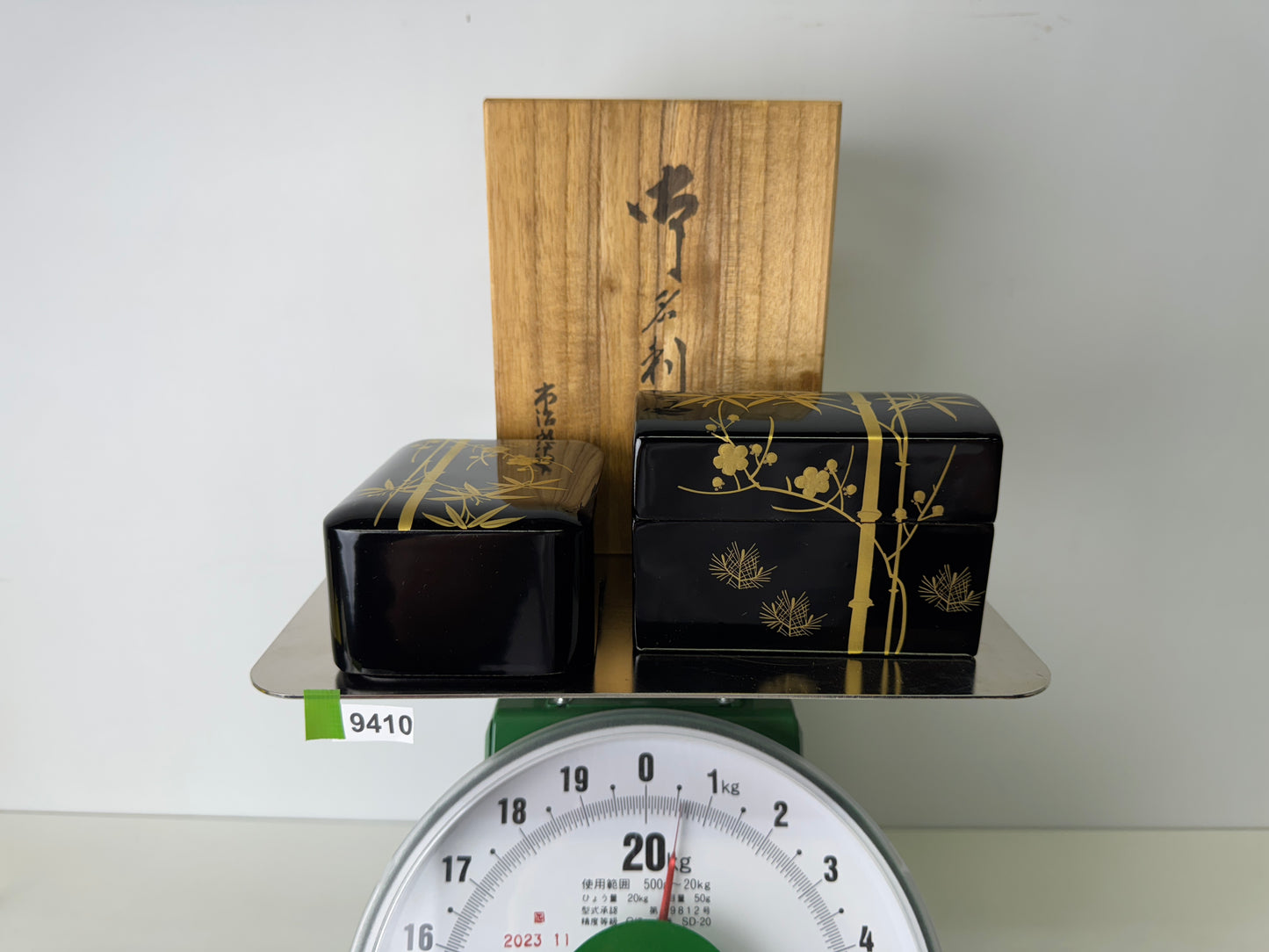 Y9410 CASE Makie business ID credit name card holder signed box Japan antique