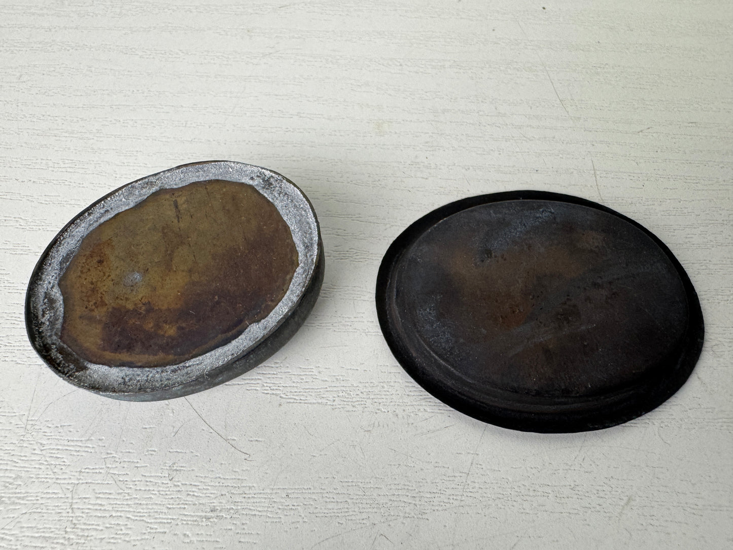 Y9417 BOX Suzuri inkstone case Karaki wood stationery Japan antique container
