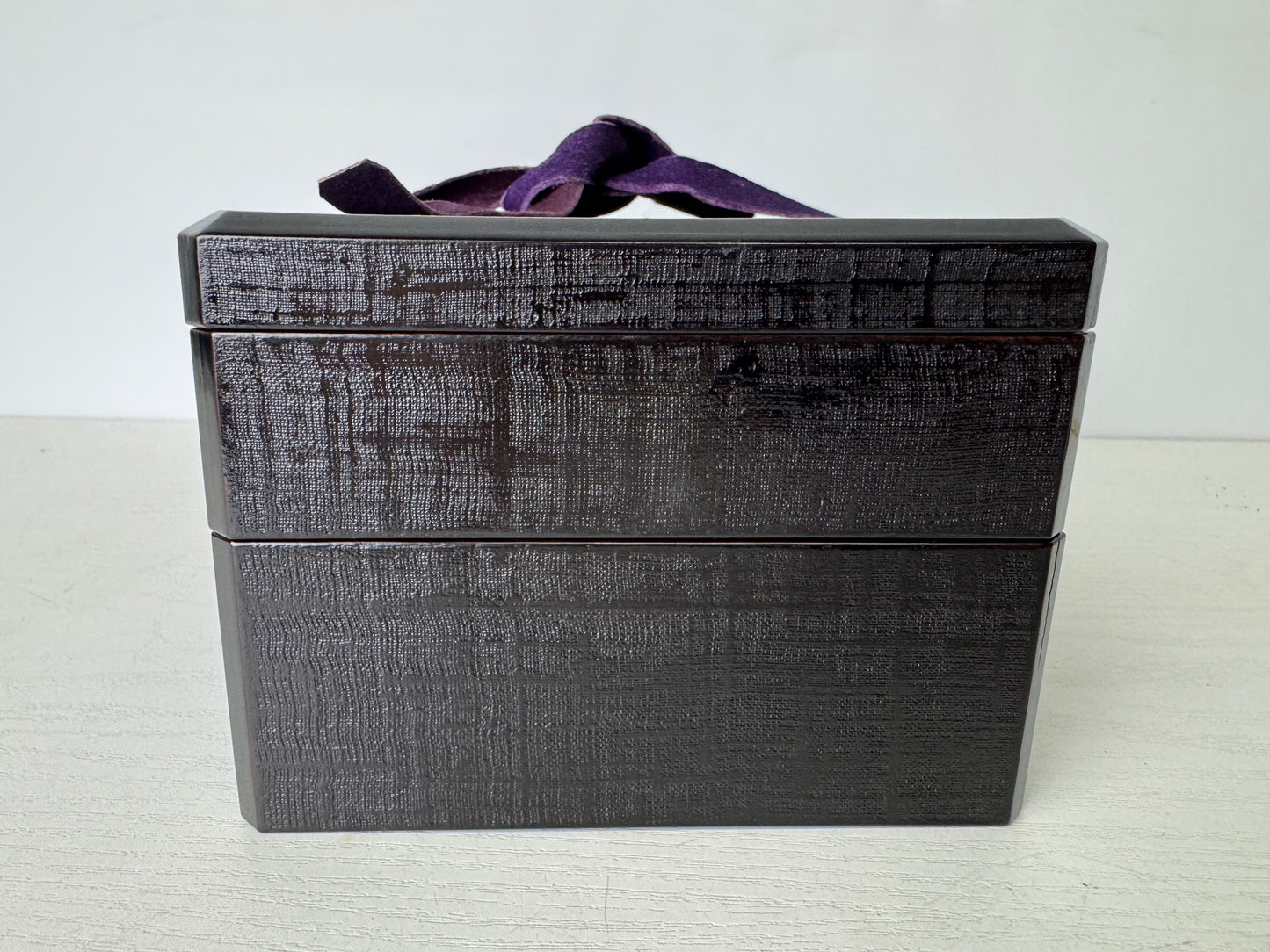 Y9418 BOX Suzuri inkstone case Makie signed stationery Japan antique container