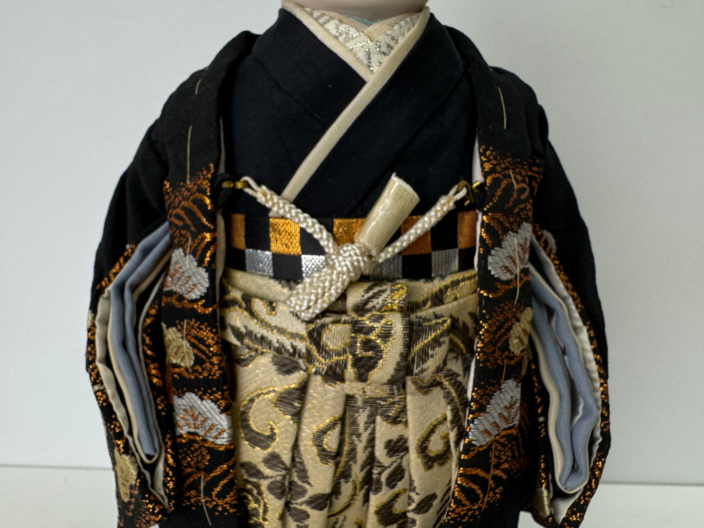 Y9425 NINGYO Japanese Ichimatsu doll boy haori hakama Japan antique figurine