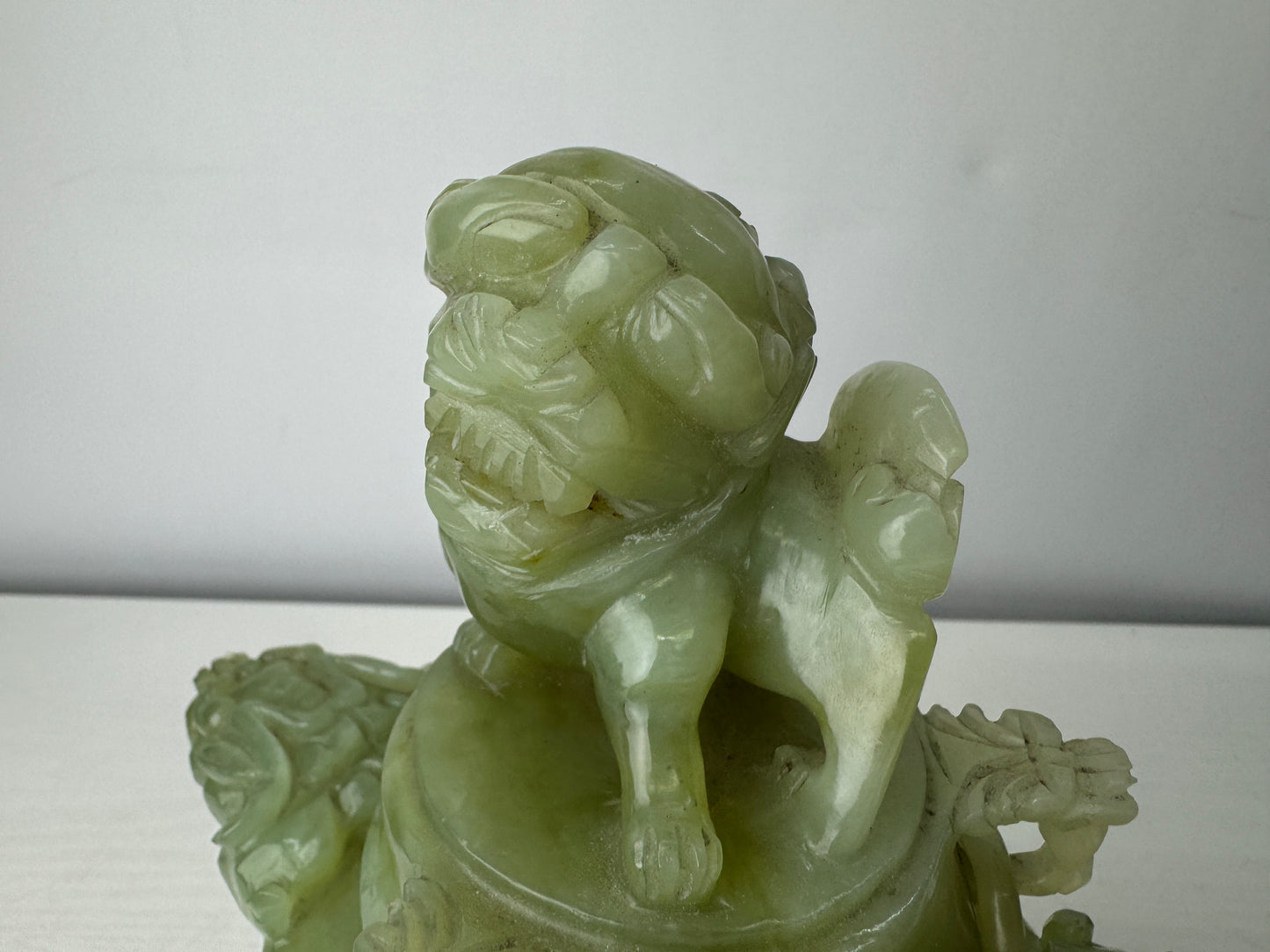 Y9427 KOURO green Jade box China antique Incense Burner aromatherapy fragrance