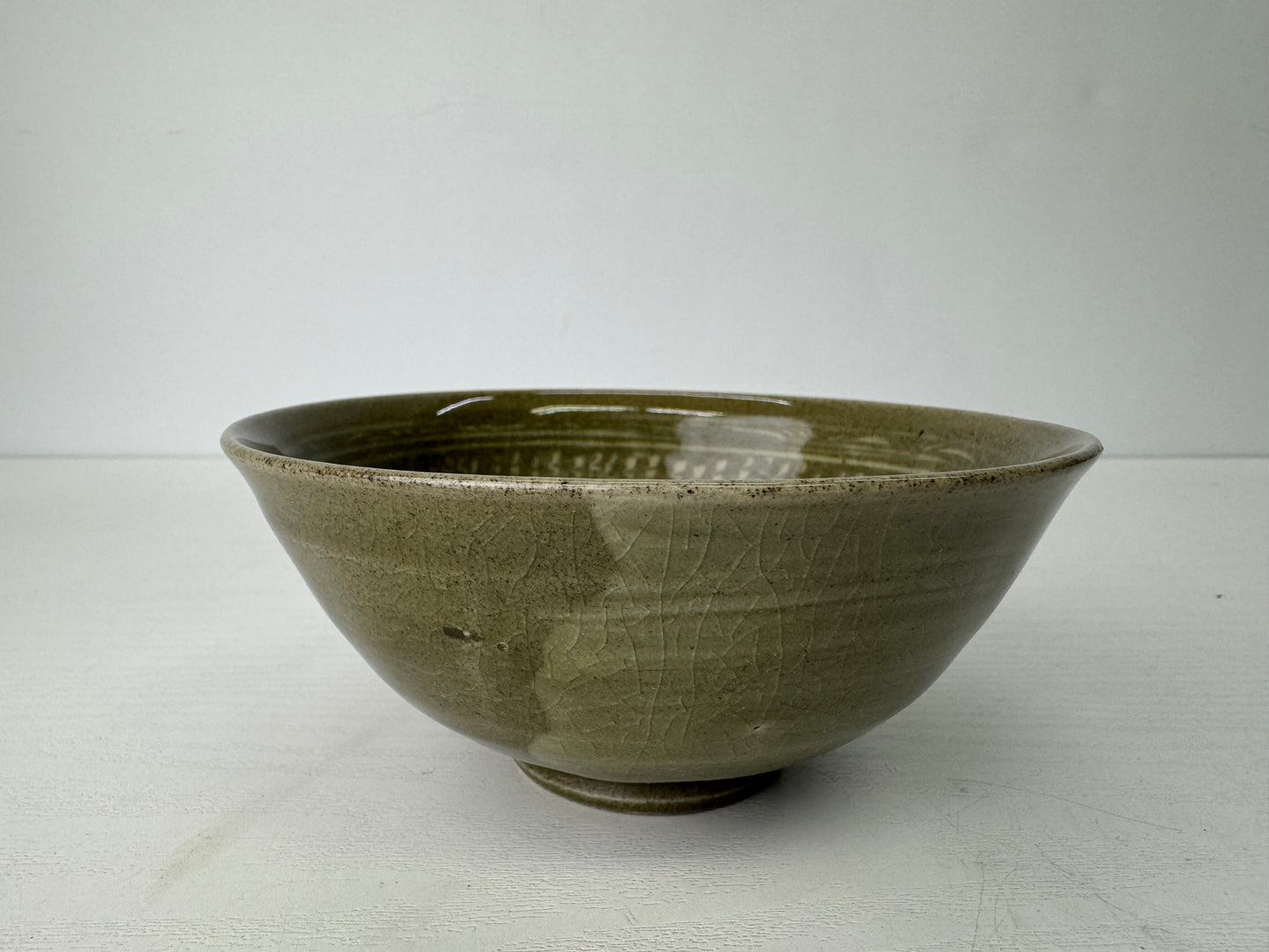 Y9430 CHAWAN Goryeo celadon bowl signed box Yu Hegan Korea antique tea cereony