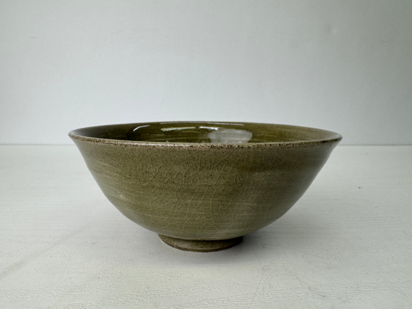 Y9430 CHAWAN Goryeo celadon bowl signed box Yu Hegan Korea antique tea cereony