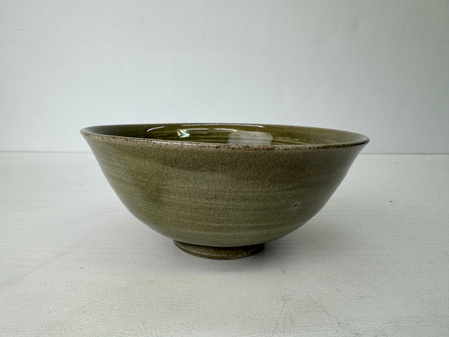 Y9430 CHAWAN Goryeo celadon bowl signed box Yu Hegan Korea antique tea cereony