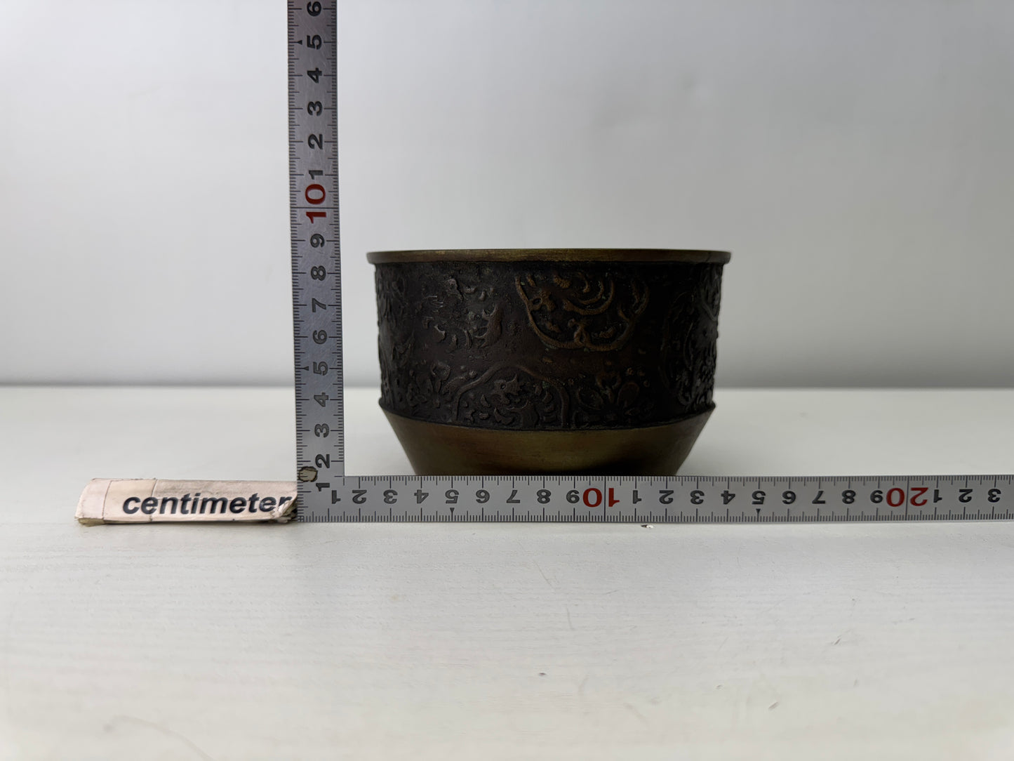 Y9444 KENSUI Copper water pot jar Japan antique tea ceremony utensils container