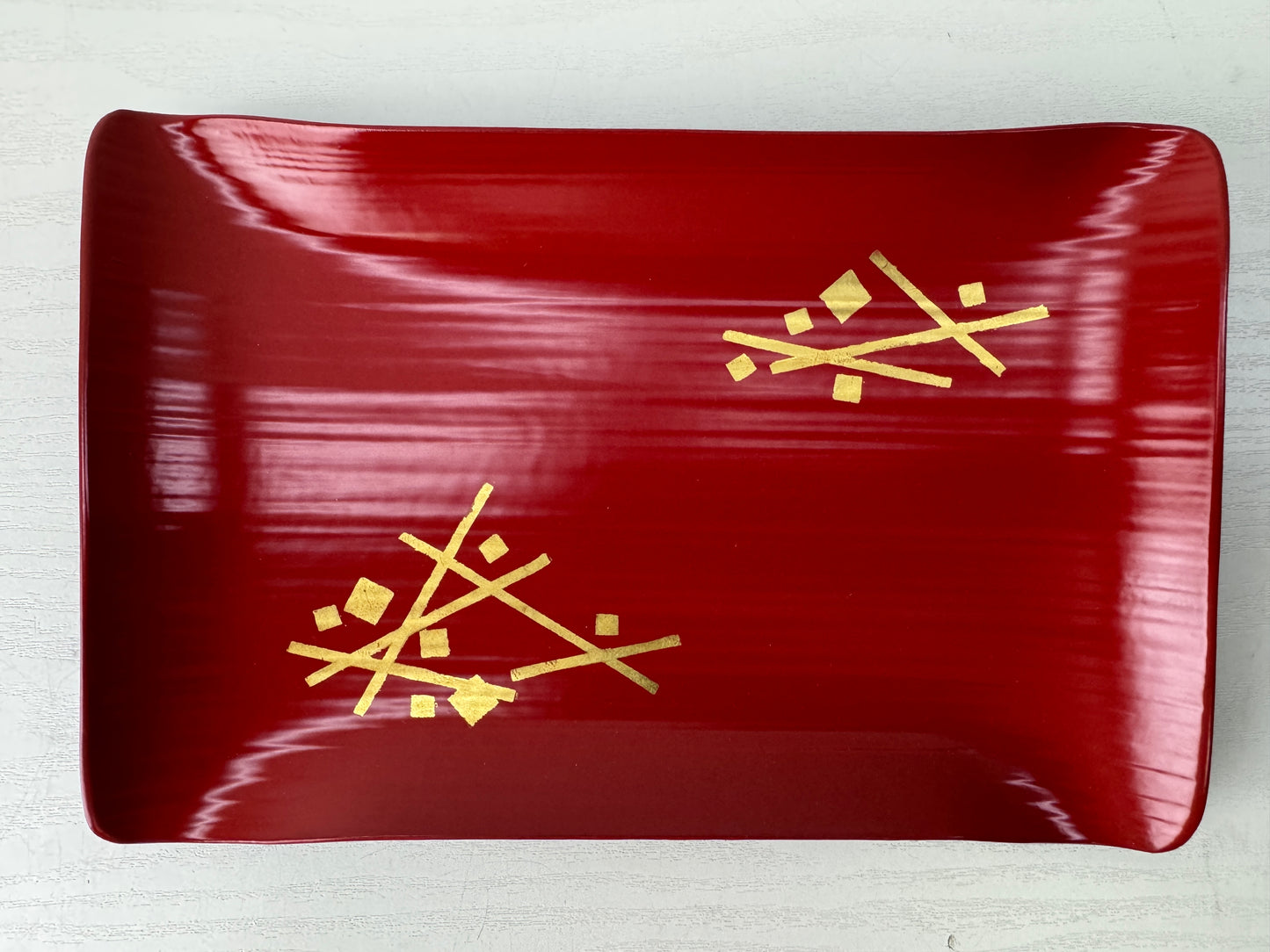 Y9456 DISH Zohiko Makie confectionery plate signed box Japan antique tableware