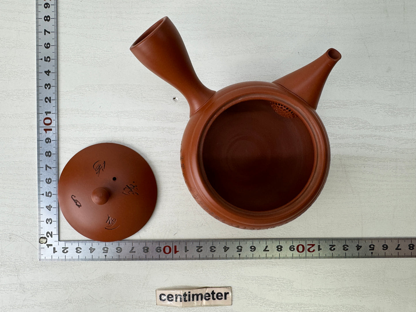 Y9459 KYUSU Tokoname-ware teapot pot signed Japan antique tea ceremony sencha