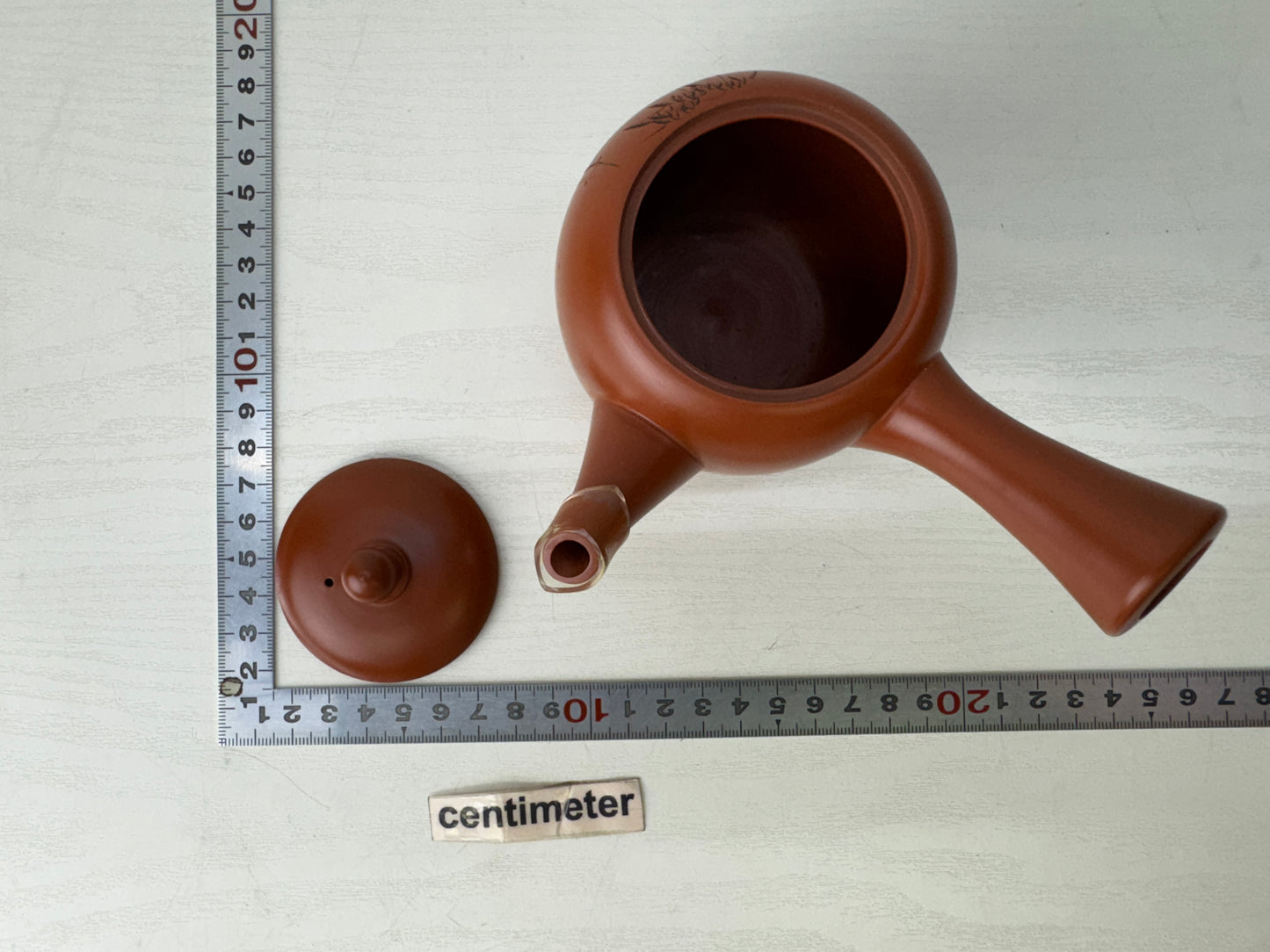 Y9460 KYUSU Tokoname-ware teapot signed box Japan antique tea ceremony sencha