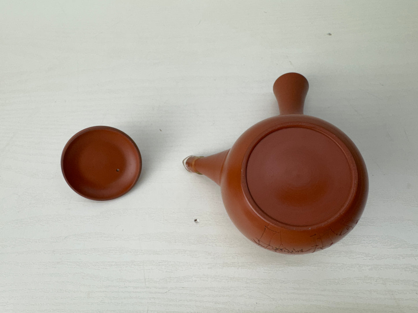 Y9460 KYUSU Tokoname-ware teapot signed box Japan antique tea ceremony sencha